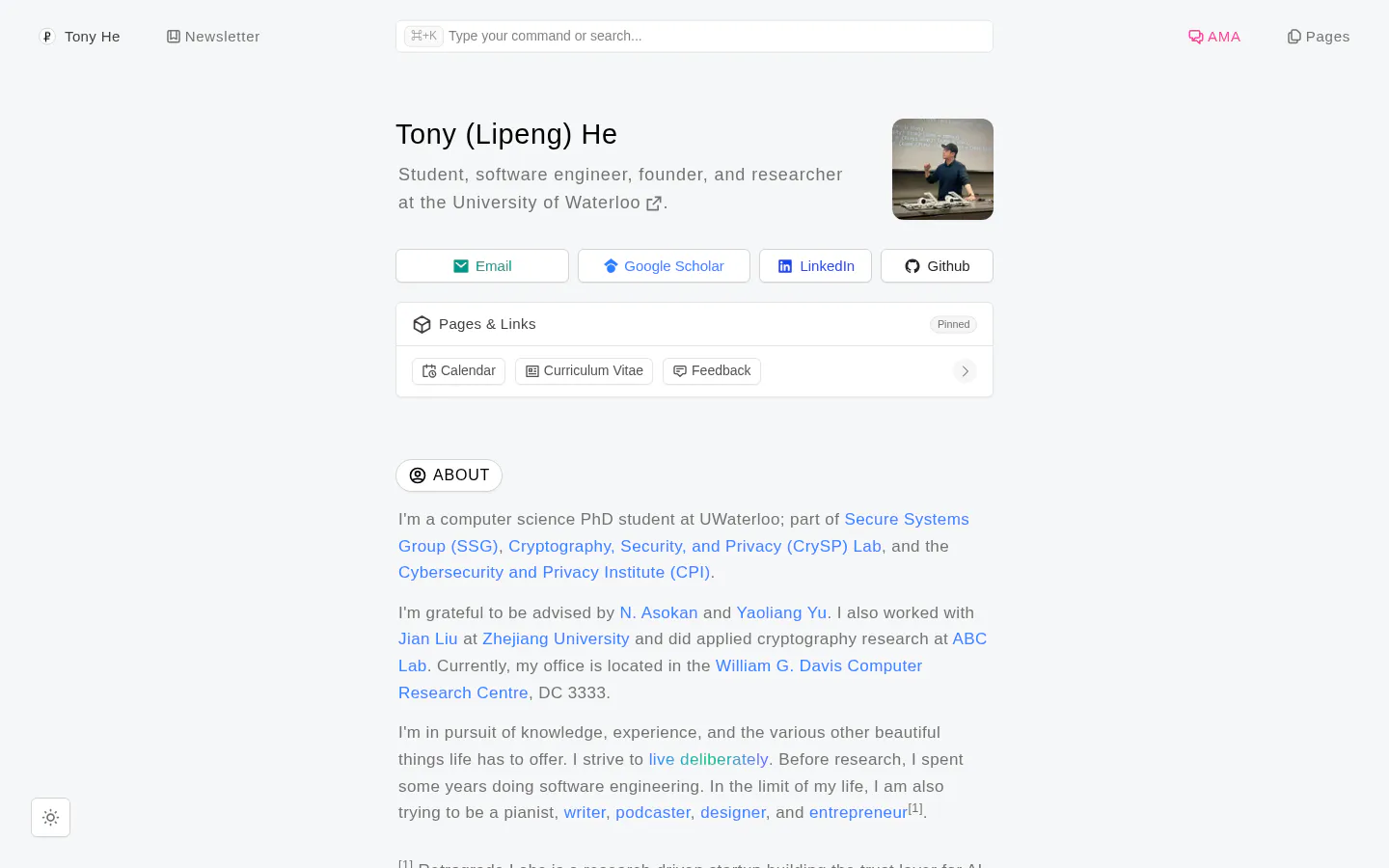 TonyHe 的首页截图