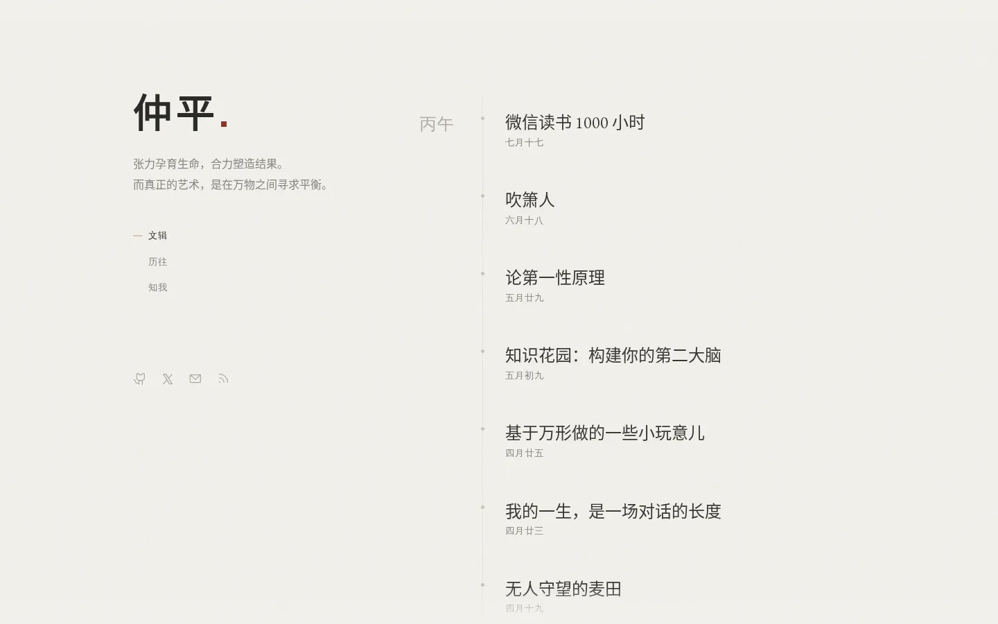 7Wate`s Blog 的首页截图