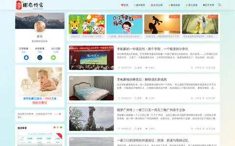 李彬豪博客 的首页截图