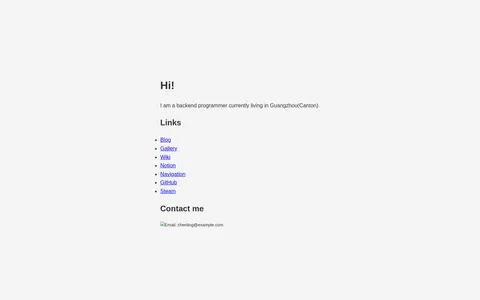 zguishen's blog 的首页截图