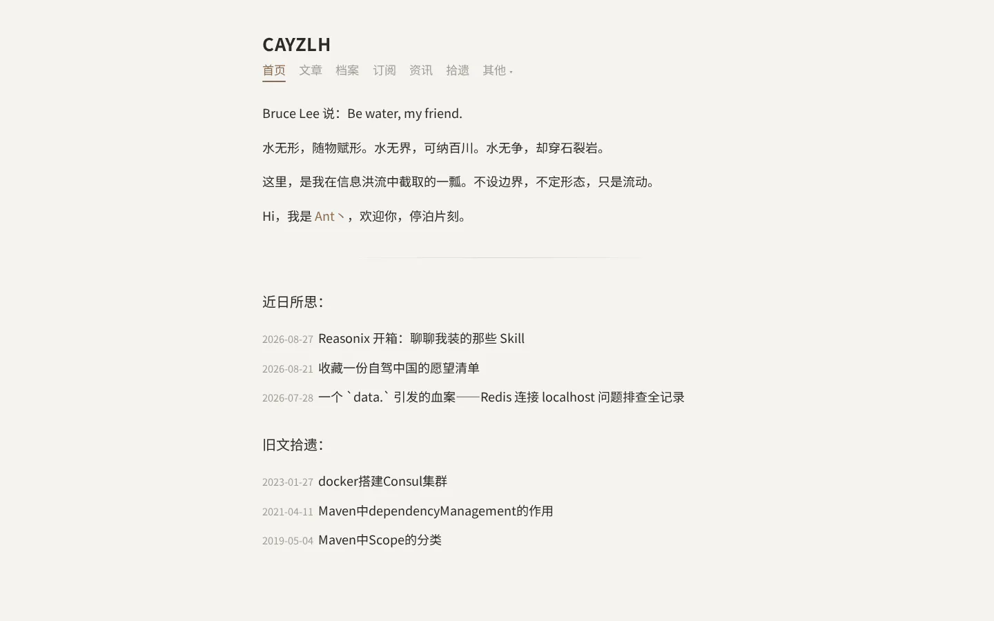 CAYZLH 的首页截图