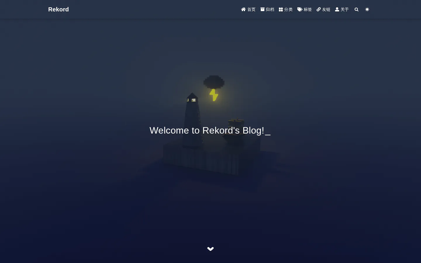 Rekord-Blog 的首页截图