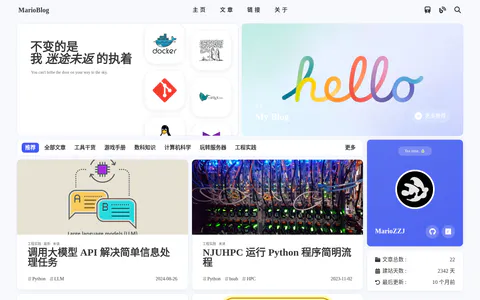 MarioZZJ 的首页截图