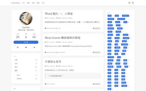 Laelwz 的首页截图