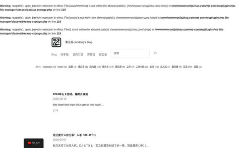 重光阁-JUNDONG'S BLOG 的首页截图