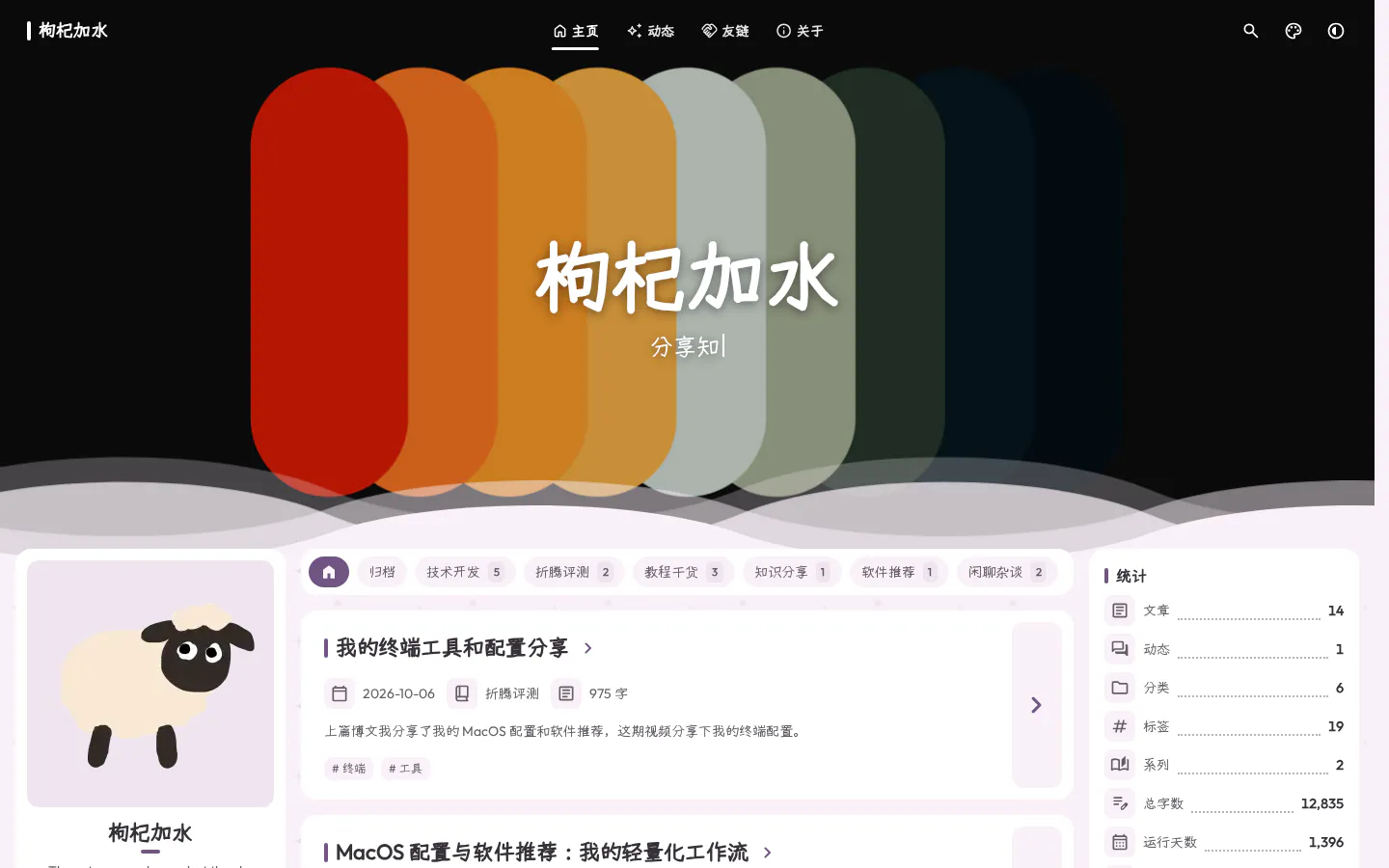 Fiveth 的首页截图