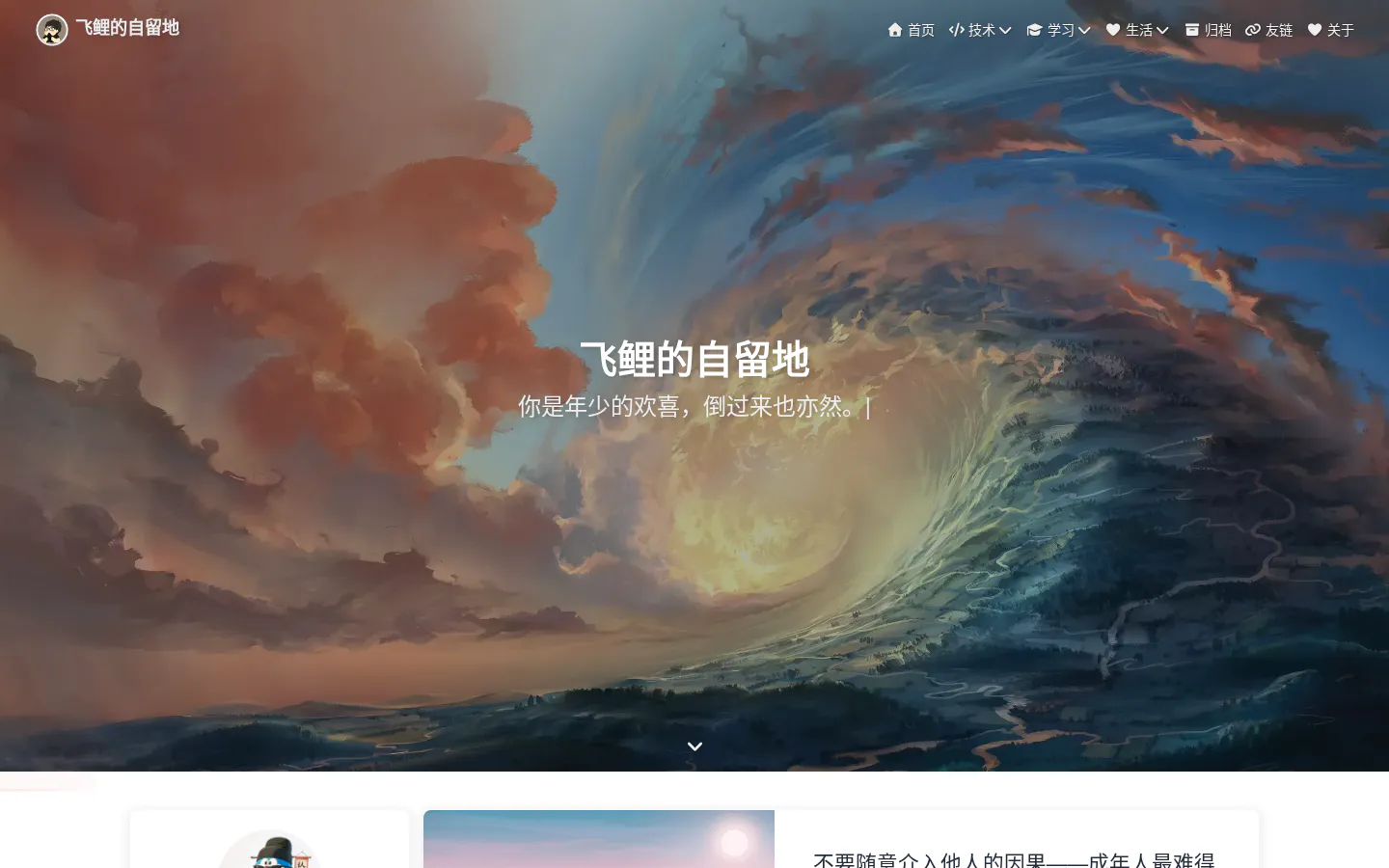 飞鲤的自留地 的首页截图