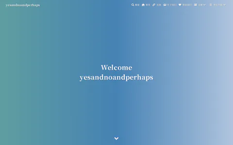 yesandnoandperhaps 的首页截图