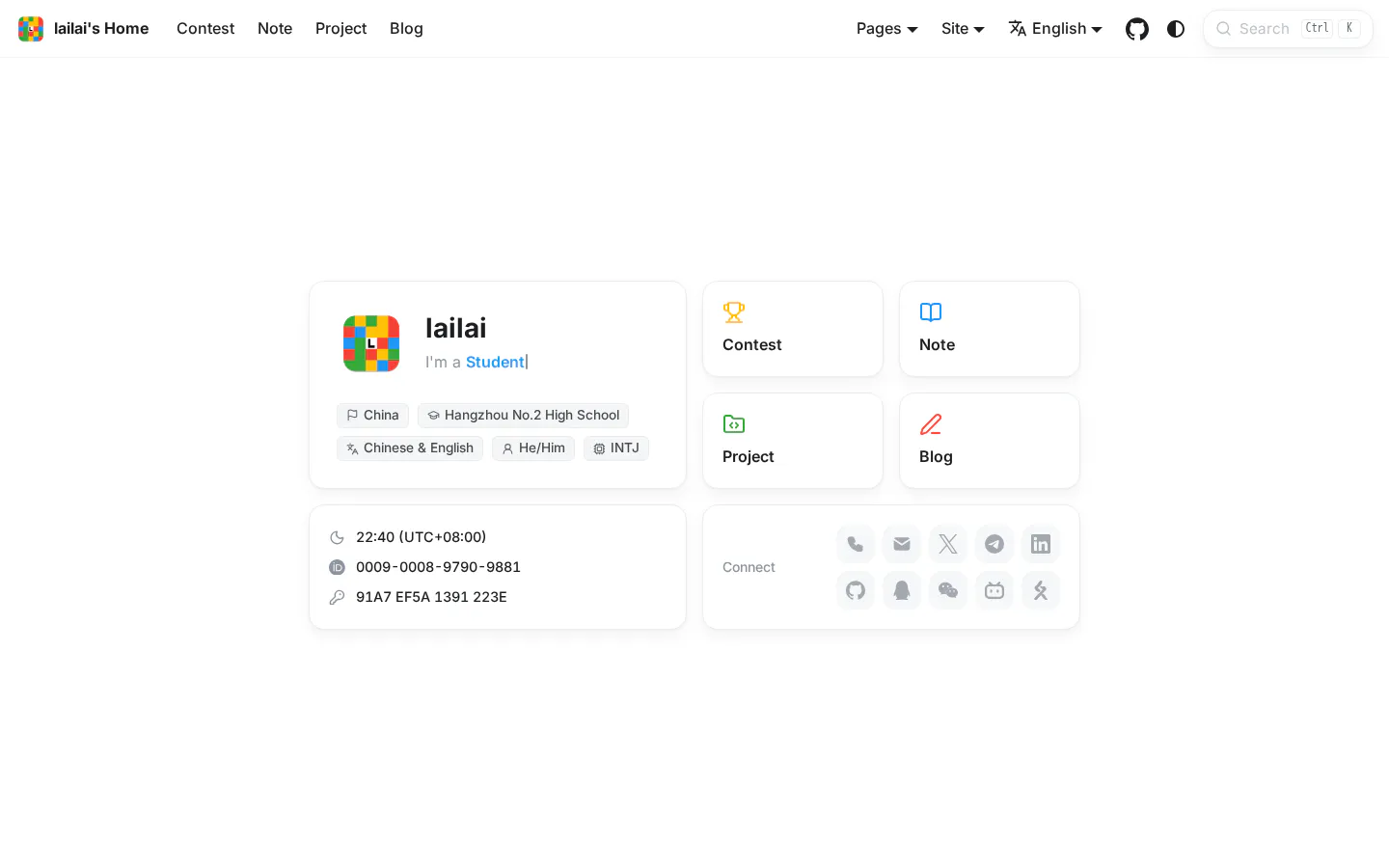 lailai's Home 的首页截图