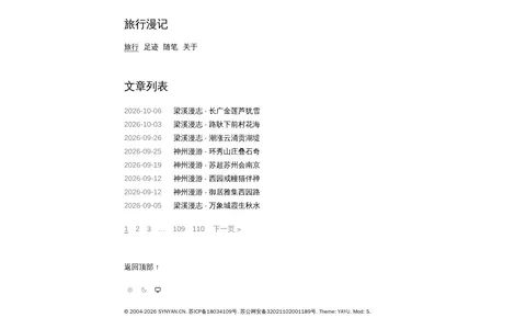 旅行漫记 的首页截图